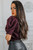 Knitted Diamond Puff Sleeves Top