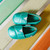 Teal Shoe Top with Velvet Lining