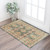 2' X 4' Charcoal Medallion Hand Woven Distressed Area Rug