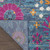 5' X 7' Blue And Orange Floral Power Loom Area Rug