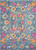 5' X 7' Blue And Orange Floral Power Loom Area Rug