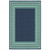 5' X 8' Blue and Green Indoor Outdoor Area Rug