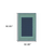5' X 8' Blue and Green Indoor Outdoor Area Rug