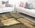 7' X 9' Cream and Taupe Power Loom Area Rug
