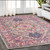 5' X 7' Pink And Gray Power Loom Area Rug