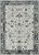 7' Ivory Grey Machine Woven Floral Traditional Indoor Runner Rug