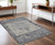 4' X 6' Charcoal and Gray Medallion Area Rug