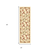 8' Ivory Green and Red Floral Vines Runner Rug