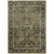 7' X 9' Green And Brown Floral Area Rug