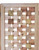 3 Panel Pink Room Divider With Cut Square Wood Design