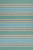 3' X 5' Blue Striped Handmade Indoor Outdoor Area Rug