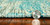 5' X 8' Teal Blue Abstract Indoor Outdoor Area Rug