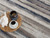 2' X 15' Blue And Beige Distressed Stripes Runner Rug