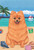 Pomeranian - Tomoyo Pitcher Summer Beach Garden Flag 