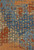 7' X 10' Blue Coral Machine Woven Abstract Triangular Strings Indoor Area Rug