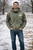 Acid Wash Full Zipper Jacard Hoodie With Front Pocket
