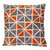 18" Blue and Orange Geometric Throw Pillow