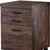 25.25" Particle Board And Mdf Filing Cabinet With 3 Drawers