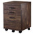 25.25" Particle Board And Mdf Filing Cabinet With 3 Drawers
