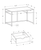 20" Taupe and Black Computer Desk