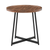 21.66" X 21.66" X 22.05" Round Side Table In American Walnut And Black