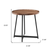 21.66" X 21.66" X 22.05" Round Side Table In American Walnut And Black