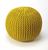 19" Gold Round Pouf Ottoman