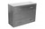 42" Silver Aluminum Three Drawer Dresser