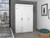 73" White Wood Three Door Two Drawer Combo Dresser