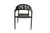 Set of Four 22" Gray Aluminum Outdoor Arm Chair