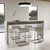 71" Grey Elm Rectangular Manufactured Wood Top Fixed Dining Table