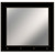 15" x 12" Black Wall Mounted Etched Wood Framed Mirror with Hooks