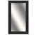 21" x 12" Black Wall Mounted Etched Wood Framed Mirror