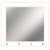 15" x 12" White Wall Mounted Etched Wood Framed Mirror with Hooks