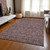 9' X 12' Merlot Gray And Taupe Floral Washable Indoor Outdoor Area Rug