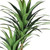 Artificial Yucca In Cylindrical Black Cement Pot
