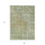 9' X 12' Sage Abstract Washable Indoor Outdoor Area Rug