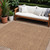 10' X 14' Copper And Beige Geometric Washable Indoor Outdoor Area Rug