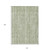 10' X 14' Green And Ivory Striped Washable Indoor Outdoor Area Rug