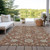 10' X 14' Brown Ivory And Gray Moroccan Washable Indoor Outdoor Area Rug