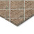 10' X 14' Brown Copper And Beige Geometric Washable Indoor Outdoor Area Rug