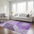 10' X 14' Eggplant Purple And Lilac Abstract Washable Indoor Outdoor Area Rug