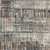 8' Cream Black and Gray Abstract Runner Rug