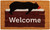 17" X 29" Natural Black And Brown Bear Welcome Outdoor Coir Door Mat