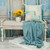 Cream And Mint Woven Throw Pillow