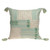 Cream And Mint Woven Throw Pillow