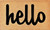 20" X 34" Natural And Black Hello Outdoor Coir Door Mat