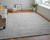 6' X 9' Gray and Ivory Abstract Hand Woven Worn Faded Area Rug