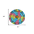 32" Blue and Pink Round Horoscope Round Floor Pillow Cover With Pompoms