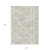 8' X 10' Beige And Ivory Geometric Washable Indoor Outdoor Area Rug